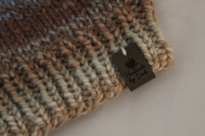 'MARGARET' Hat in LANDSCAPE with FAUX FUR POM