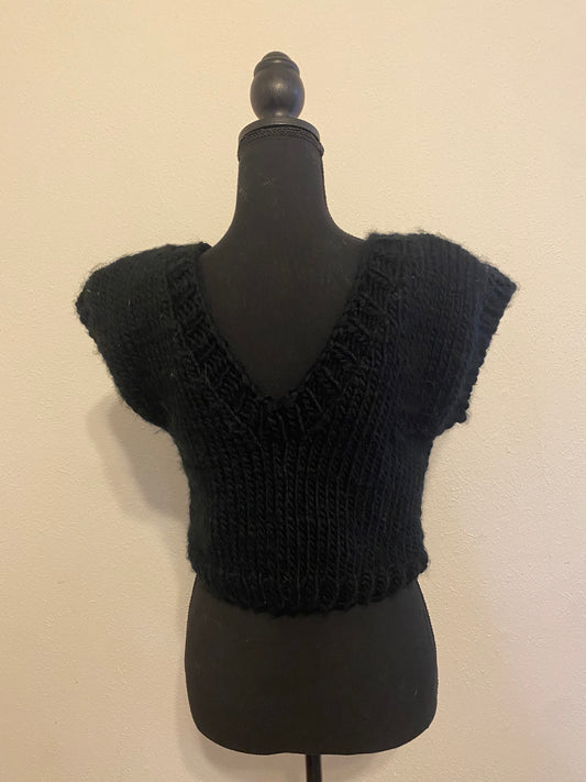 Reversible Bow Back Vest in BLACK