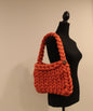 Chunky Knit Bag - in CHILI PEPPER