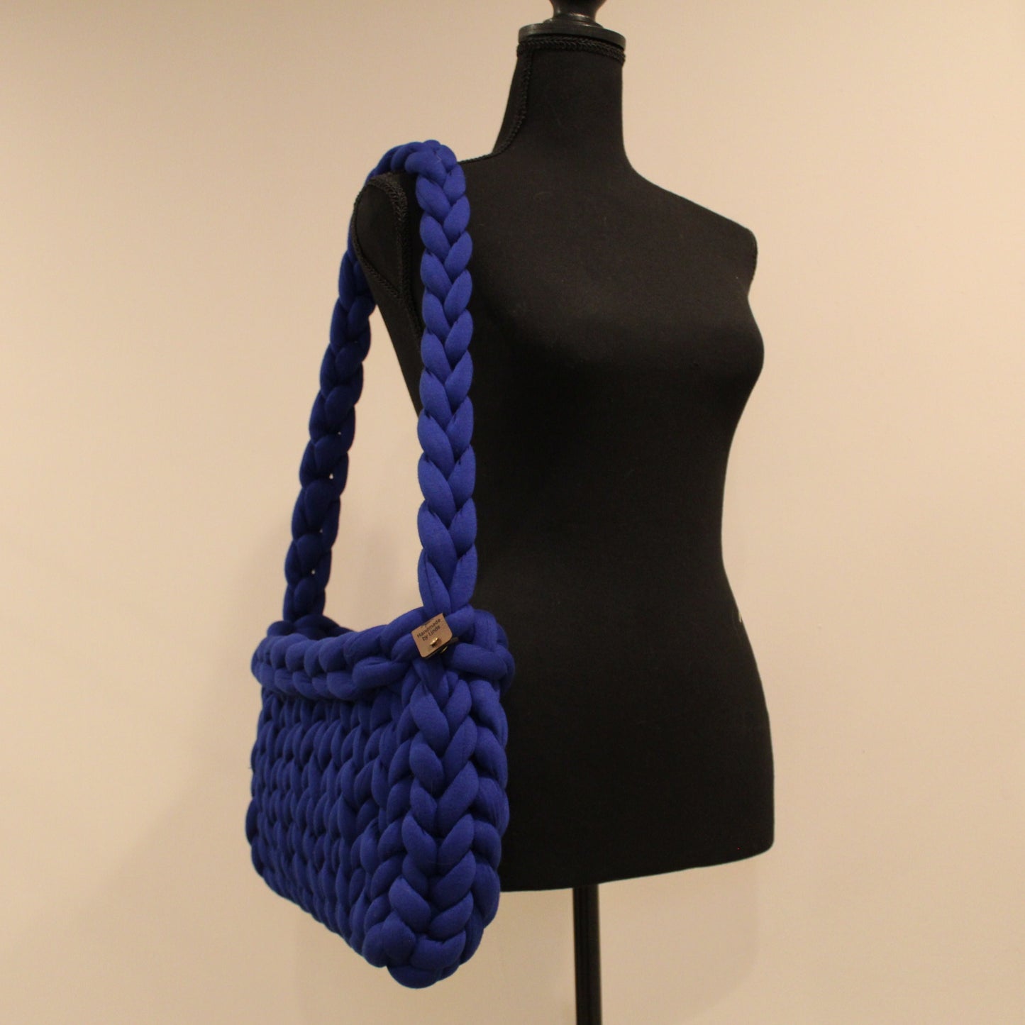 Chunky Knit Bag - in BLUEBERRY