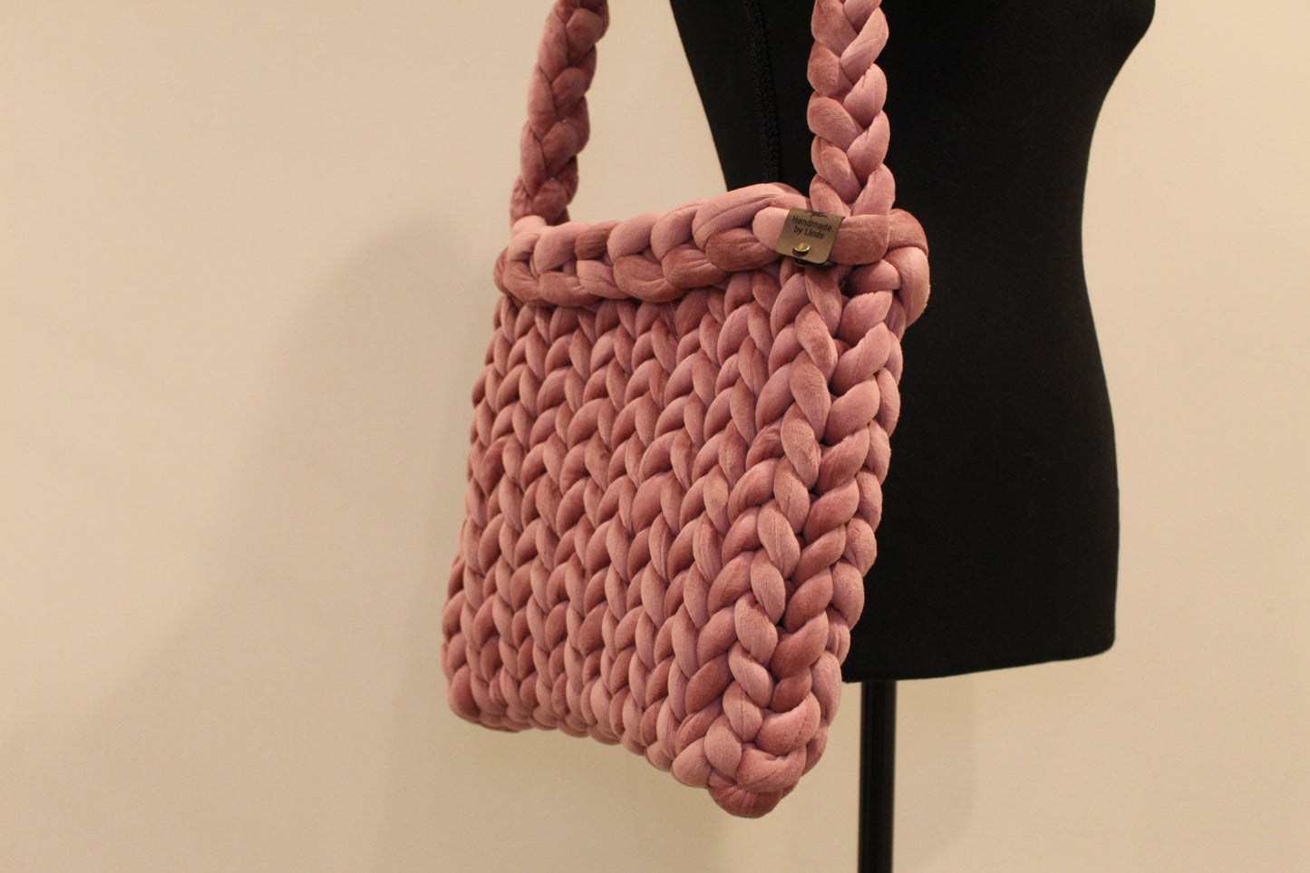 Velvet Chunky Knit Bag - Midi - CUSTOM ORDER