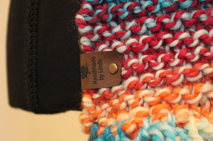 Chromatic Twist Wool Knit Scarf in SOUTHWEST SUNRISE