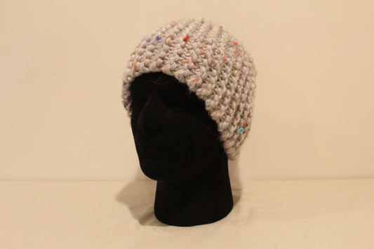 Knit Winter Headband in GREY CONFETTI