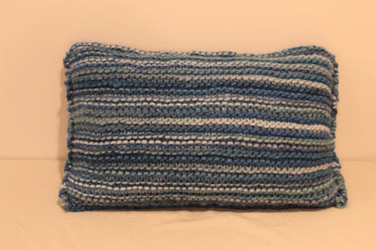 Merino Wool Knit Throw Pillow in WATERFALLS