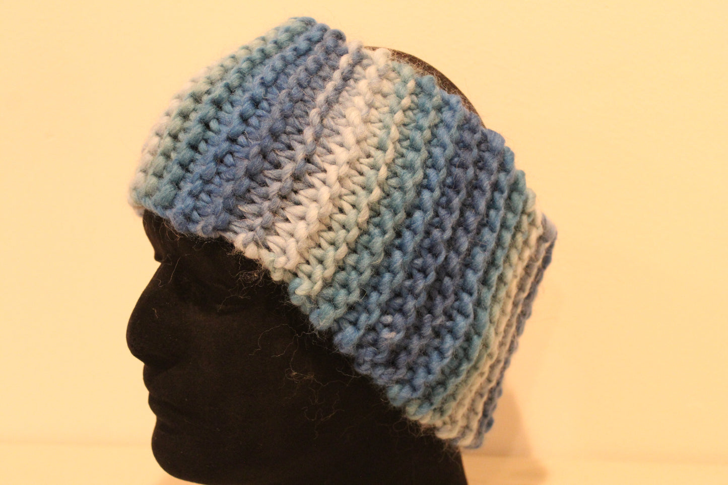 Merino Wool Knit Winter Headband in WATERFALLS